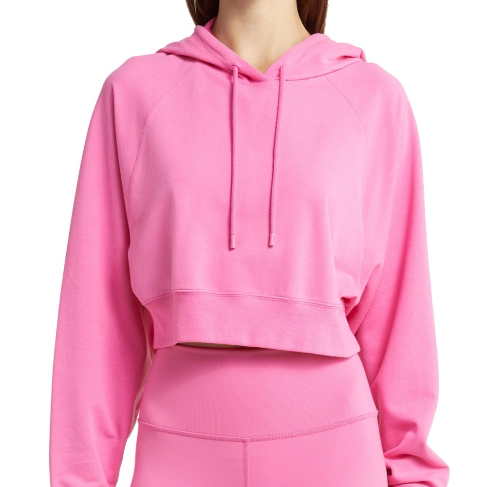Alo Cropped Hoodie Pink LIKE NEW